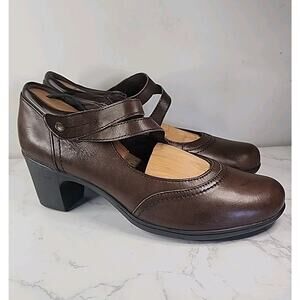 Earth Origins Brown Leather Comfort Shoes Wedge Heel Professional 12